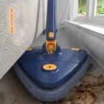 Extendable Triangle Mop 360 Twist Squeeze Window Glass Toilet Bathroom Floor Household Cleaning Ceiling Dusting (Random color)