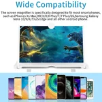 F3 Mobile Screen Magnifier | Enlarged Mobile Screen Amplifier Large Screen Eyes Protection | Size 8 Inch (Random color)