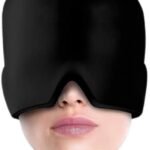Headache Relief Hat for Migraine Relief, Tension, One Size Fits All Headache Cap with Reusable Ice Gel Pack for Puffy Eyes, Stress Relief ( Random Color )