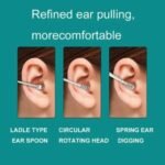 Pack off 6 Ear Pick with Storage Bag Dig Ear Wax Remover Cleaner Care Portable Travel Kit Cleaner Spoon