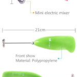 Electric Egg Beater Milk Drink Coffee Whisk Mixer Foamer Mini Handle Stirrer Practical Cooking Tool Kitchen Cell Operated (Mix/Random Color)